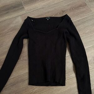 Elegant Black Long Sleeve Top
